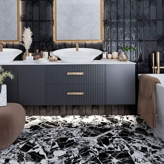 Плитка керамическая Керамин Брайт 1 серая 7,75×27,5 см, изображение 4
