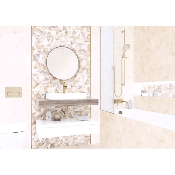 Плитка керамическая Alma Ceramica Бергамо TWU09BGM004 белая 24,9×50 см, изображение 4
