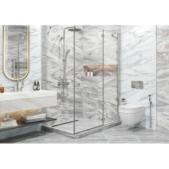 Плитка керамическая Delacora Аликанте Статуарио WT15ALC00R белая 24,6×74 см, изображение 4