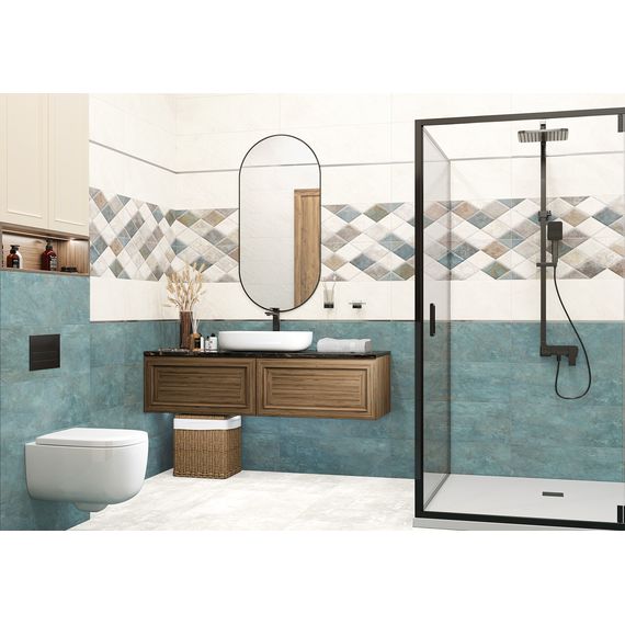 Плитка керамическая Delacora Брайстон Кремовый WT15BRY01R белая 24,6×74 см, изображение 3