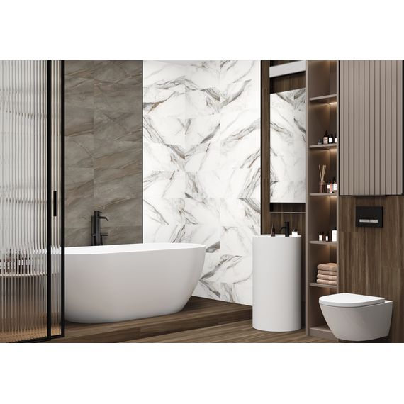 Керамогранит Delacora Каррара Церсей D30020M белый 30×60 см, изображение 6