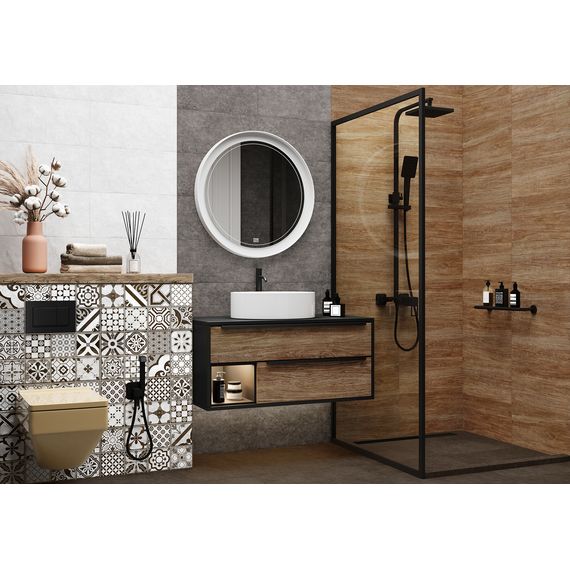 Плитка керамическая Alma Ceramica Бохо TWU2550BOH70 черная 24,9×50 см, изображение 2