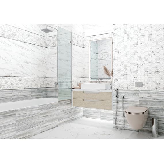 Плитка керамическая Alma Ceramica Вегас TWU09VEG007 белая 24,9×50 см, изображение 2