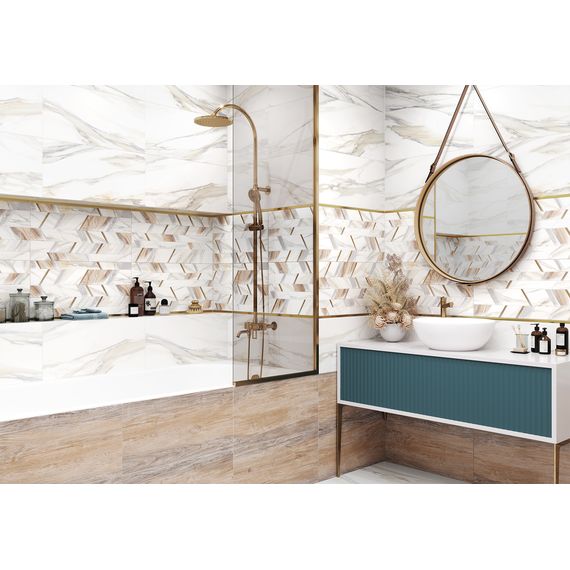 Плитка керамическая New Trend Волкано Светлый WT36VOC15 белая 30×60 см, изображение 2
