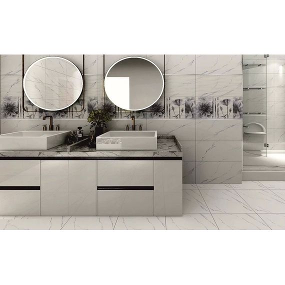 Декор Primavera Галатея TP3601SWFY черно-белый 30×60 см, изображение 3