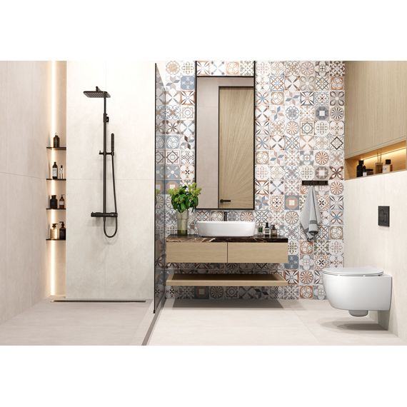 Керамогранит Alma Ceramica Бетон Про GFU6060BTP07R бежевый 60×60 см, изображение 5