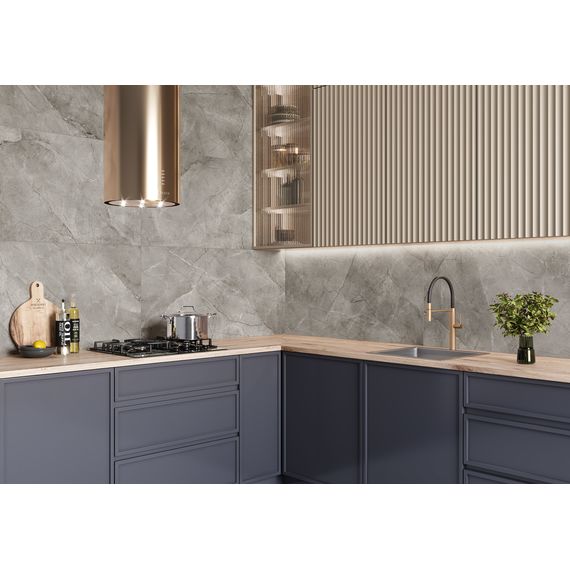 Керамогранит Alma Ceramica Рок Лайн GFU60120RKL07R светло-серый 60×120 см, изображение 4