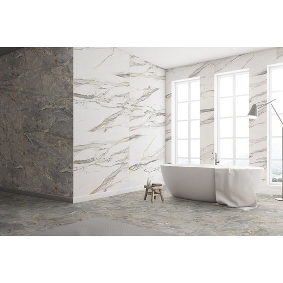 Керамогранит Global Tile Статуарио Элит GT120604103MGR белый 60×120 см, изображение 4