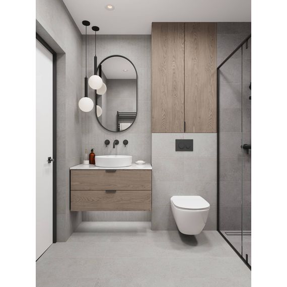 Керамогранит LB Ceramics Трэверс 6260-0190 темно-серый 30×60 см, изображение 6