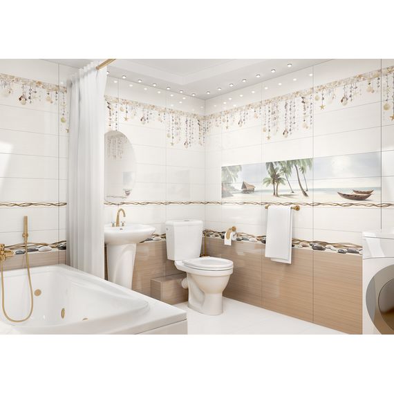 Декор Alma Ceramica Айленд DWA11ALD004 бежевый 20×60 см, изображение 3